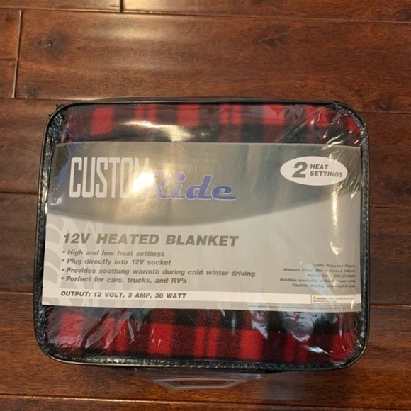 Custom Ride Other - Custom Ride 12V Plaid Heated Blanket
